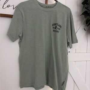 Men’s Disneyland Mickey Mouse Olive Crew Neck Tee